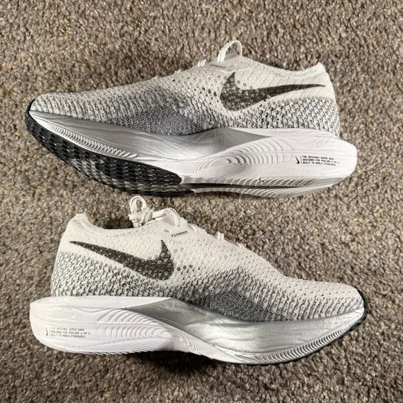 Nike ZoomX Vaporfly 3 White Particle Grey Flyknit Women's 8. Perfect condition! - Picture 7 of 9